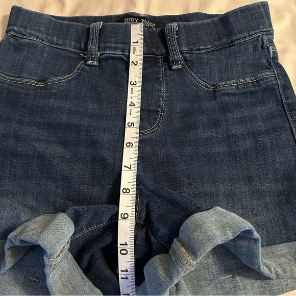 Judy Blue Womens Size S Isla Pull On High Rise Rolled Hem Dark Wash Denim Shorts - Picture 9 of 10